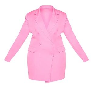 Plus size Pretty Little Thing hot pink blazer dress